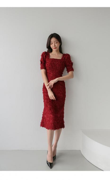 sd-18312 dress-wine red